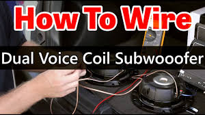The dual voice coil subwoofer can have its coils wired in series to produce an 8 ohm load, or in parallel to produce a 2 ohm load. Dual Voice Coil Subwoofer Wiring Dual 2 Ohm Coils Youtube