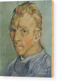 Self Portrait, 1889 by Vincent Van Gogh Wood Print by Vincent Van Gogh