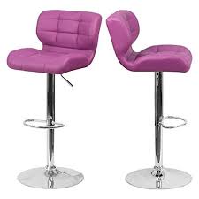 Modern Mid Back Design Barstools Tufted Covering Style Height Adjustable 360 Degree Swivel Seat Home Office Furniture Sets Swivel Seating Home Office Furniture