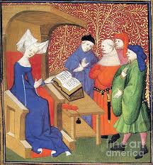 Christine De Pizan Lecturing To Men By Photo Researchers Late Middle Ages Courtly Love Middle Ages
