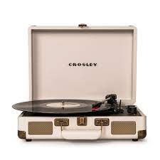 You're looking for a turntable, we just happen to sell turntables. Crosley Cruiser Turntable White Sand Walmart Com Walmart Com
