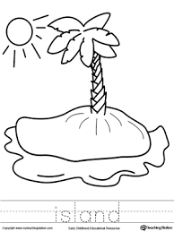 3000 x 2267 file type: Island Coloring Page And Word Tracing Myteachingstation Com