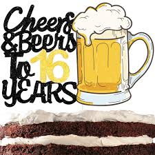 (pretzels, sauerbraten, schnitzel, brats and apple tart— it's all here) 16th Cheers Beers Happy Birthday Cake Topper Gold Glitter Beer Mug For Cheers Beers To 16 Years Theme Decor Anniversary Birthday Party Decorations Supplies Amazon Com Grocery Gourmet Food