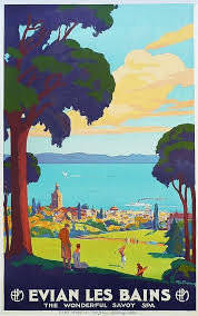 Original Vintage Poster Plm Golf Evian Les Bains Francois Geo Vintage Posters Travel Posters Vintage Travel Posters