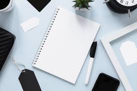 Download Top View Notepad On Desk Mock Up For Free In 2020 Mockup Desk Mockup Pink Glitter Background