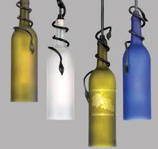 Would Be Really Cute In Multiples Especially On A Patio Or Breezeway Bottle Pendant Light Wine Bottle Art Diy Glass