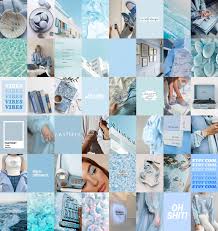 Baby Blue Aesthetic Wall Collage Kit Tumblr Decor Digital Etsy In 2021 Baby Blue Aesthetic Blue Aesthetic Cute Blue Wallpaper
