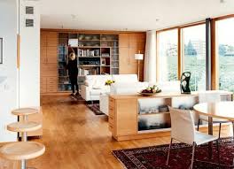 Holzwand Im Wohnzimmer Aus Einbauschranken Schoner Wohnen