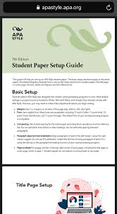 How to set up an apa paper Apa Style On Twitter Students Have You Seen This Guide It Shows How To Set Up The Major Sections Of An Apa Style Student Paper The Title Page Or Cover Page The