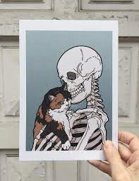 Check spelling or type a new query. Calico Cat Friend Skeleton Drawings Indie Art Skeleton Art