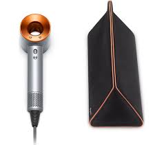 Fast drying, with intelligent heat control for shine. Dyson Supersonic Gift Edition Hair Dryer Travel Bag Copper Silver Fast Delivery Currysie