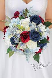 You dream it we can design it. Burgundy Roses Navy Blue Baby Blue White Wild Flower Look Round Cheap Bouquets Wedding Bouquet Red Bouquet Wedding Blue Wedding Bouquet Red Wedding Flowers
