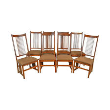 Pennsylvania House Mission Oak Style Set Of 8 Spindle Back Dining Chairs Dining Chairs Rocking Chair Nursery Chair
