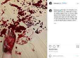 The post is deleted she posted a picture of her wrist full of blood Ex Korean Pop Idol Kwon Mina Posts Graphic Pic Of Bleeding Wrist Says Bullying Is The Cause Today