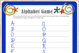 Some games are timeless for a reason. Free Printable Birthday Alphabet Game