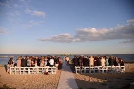 Land S End Beach Ceremony Overlooking The Great South Bay Long Island Wedding Venue Beach Ceremony Beach Ceremony Outdoor Wedding Ceremony Outdoor Wedding