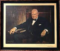 Maybe you would like to learn more about one of these? Framed Signed Reproduction Of Winston Churchill Of Portrait By Arthur Pan 1943 Ebay