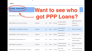 Here's a list of online lenders that are offering ppp financing again. Search All Ppp Loan Data Ppp Loan Recipient Names Locations Amounts Youtube
