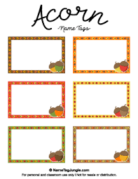 free printable nature name tags