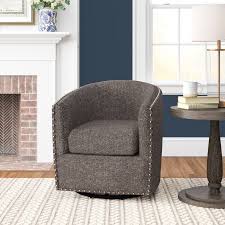 Leominster Swivel 19 5 Barrel Chair In 2020 Barrel Chair Swivel Barrel Chair Chair