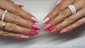 Pink Ombre Manicure Rozowy Gradient Cieniowane Hybrydy Chiodo