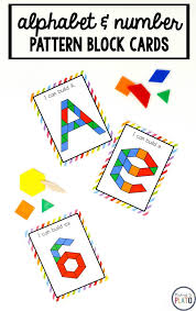 Pattern Block Letters And Numbers Playdough To Plato