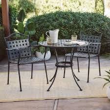Black Metal Patio Bistro Set Balcony Porch Outdoor Dining Round Table Chairs Blackmetalpatiobistroset Bistro Table Outdoor Patio Garden Bistro Set