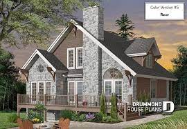 Discover The Plan 2957a The Touchstone 2 Which Will Please You For Its 3 Bedrooms And For Its Cottage Chalet Cabin Styles Country Style House Plans Lake House Plans Drummond House Plans