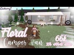 Bloxburg I Made A Floral Rv Camper Van 66k 20k Without Extras Speed Build Youtube Beautiful House Plans Camper Van Van Home