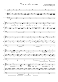 Cinta luar biasa piano tutorial. You Are The Reason Sheet Music For Piano Violin Cello Viola String Trio Musescore Com