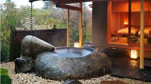 A wall mounted shower head is built into the lava rock privacy walls. 20 Outdoor Bathroom Design Ideas Youtube