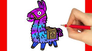 Follow along step by step to draw your favorite game cartoon comic book and just crazy and w. How To Draw Llama From Fortnite Youtube