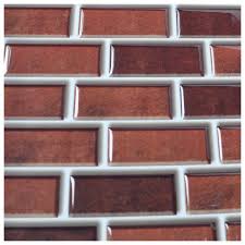Glass tiles for a kitchen backsplash have fast become the in thing, and with good reason: Peel And Stick Brick Backsplash Tile For Kitchen 12 X12 Set Of 6