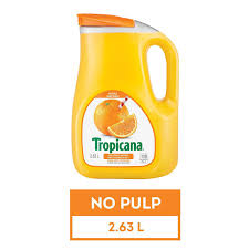 Tropicana 100 Orange Juice No Pulp 2 63l Bottle Walmart Canada