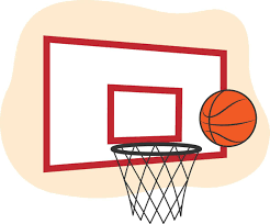 Clip Art Basketball, Hoop and Board ...