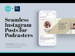 Podcast Carousel Posts Canva Ps Podcasts Social Media Template Instagram Template