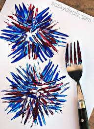 Kids Fireworks Craft Using A Fork Crafty Morning Fireworks Craft Labor Day Crafts Crafts For 3 Year Olds