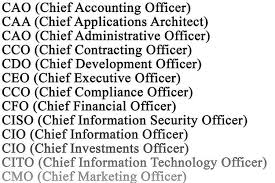 Power And Influence C Level Jobs Executive Jobs Job Title List Of Jobs