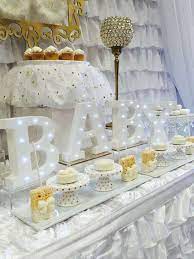 Heavely Baby Shower Party Ideas Photo 1 Of 11 Winter Wonderland Baby Shower Baby Shower Winter Baby Shower Themes