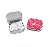 Chewing gums in silver box