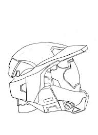 Coloring is very liked by children and adults because it can train the soul of creativity. Helmet Halo 4 Master Chief Helmet Drawing