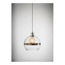 Maybe you would like to learn more about one of these? Small Clear Glass Globe Ceiling Pendant With Platinum Metallic Ring
