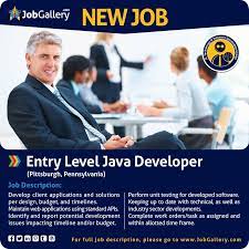 Entry Level Java Developer Entry Level New Job Job Opening