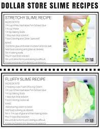 Dollar Store Slime Recipes And Homemade Slime Making Kit For Kids Fluffy Slime Recipe Easy Slime Recipe Diy Slime Recipe