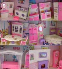 New Barbie Size Doll House Dollhouse Furniture 5 Rooms 111 Pc Lights And Sounds Old Barbie Dolls Barbie Doll House Dollhouse Furniture Sets