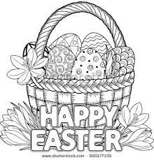 Make a fun coloring book out of family photos wi. Happy Easter Black And White Doodle Easter Eggs In The Basket Coloring Book For Adults For Easter Bunny Colouring Easter Coloring Book Easter Coloring Pages