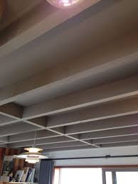 58a Elfort Road By Studio 54 Architecture Grey Painted Exposed Timber Ceiling Joists Giving Extra Heig Timber Ceiling Exposed Beams Ceiling Exposed Ceilings