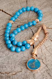 Mavi Renk Yeni Sezon Havlit Dogal Tas Tugra Imameli Tesbih Stok Kodu Tsh679 Mavi Renkler Taslar Dogal