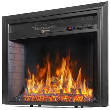 Check spelling or type a new query. Barton Electric Fireplace Insert Flame Stove Adjustable Flame Timer Firebox Logs With Remote Control Black Walmart Com Walmart Com
