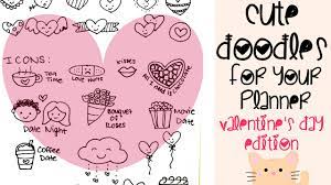 This listing is for an instant digital download, no physical items will be mailed. Cute And Easy Valentine S Day Doodles For Your Bullet Journal Or Planner Youtube